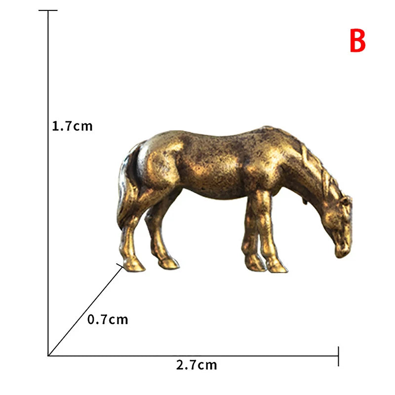 Miniature Brass Horse Figurines