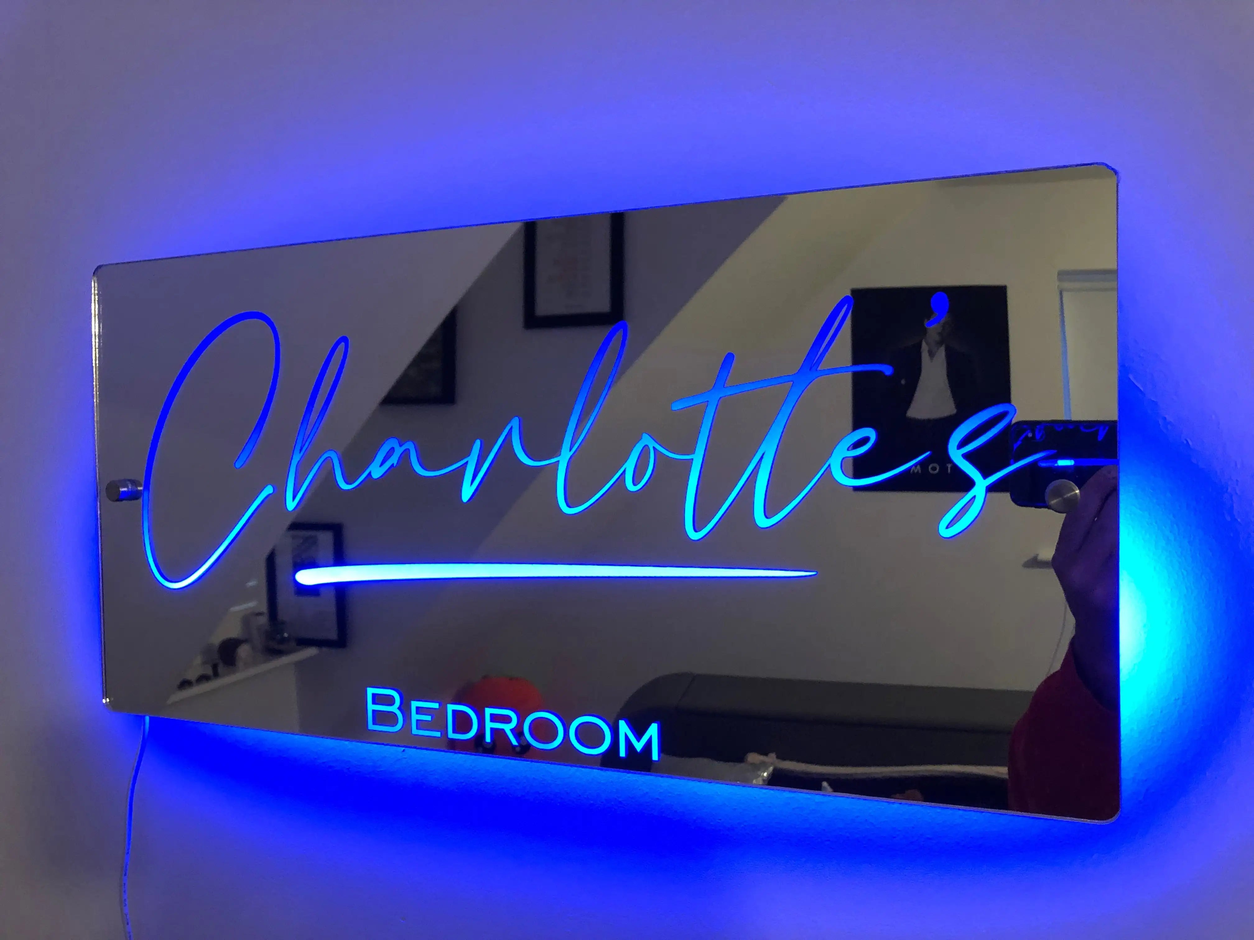 Personalized Name LED Light Mirror