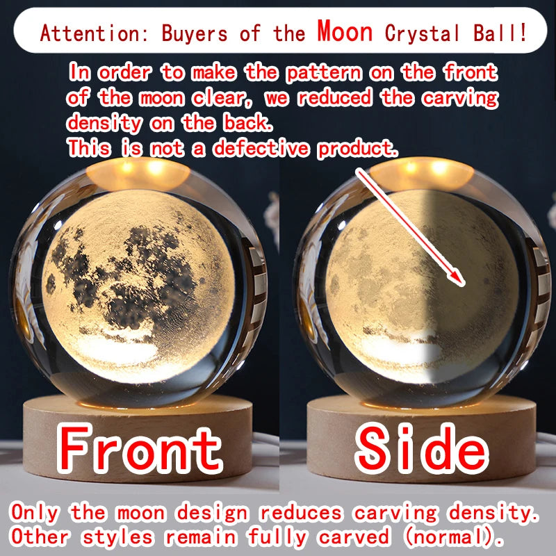 3D Crystal Ball Night Light