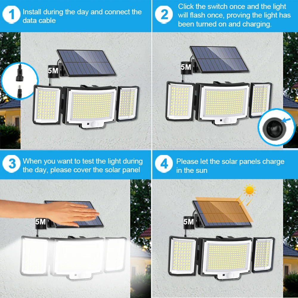 Solar Motion Sensor Security Light