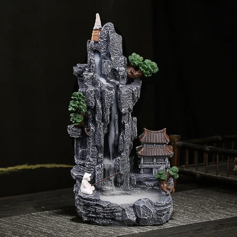Micro Landscape Waterfall Backflow Incense Burner