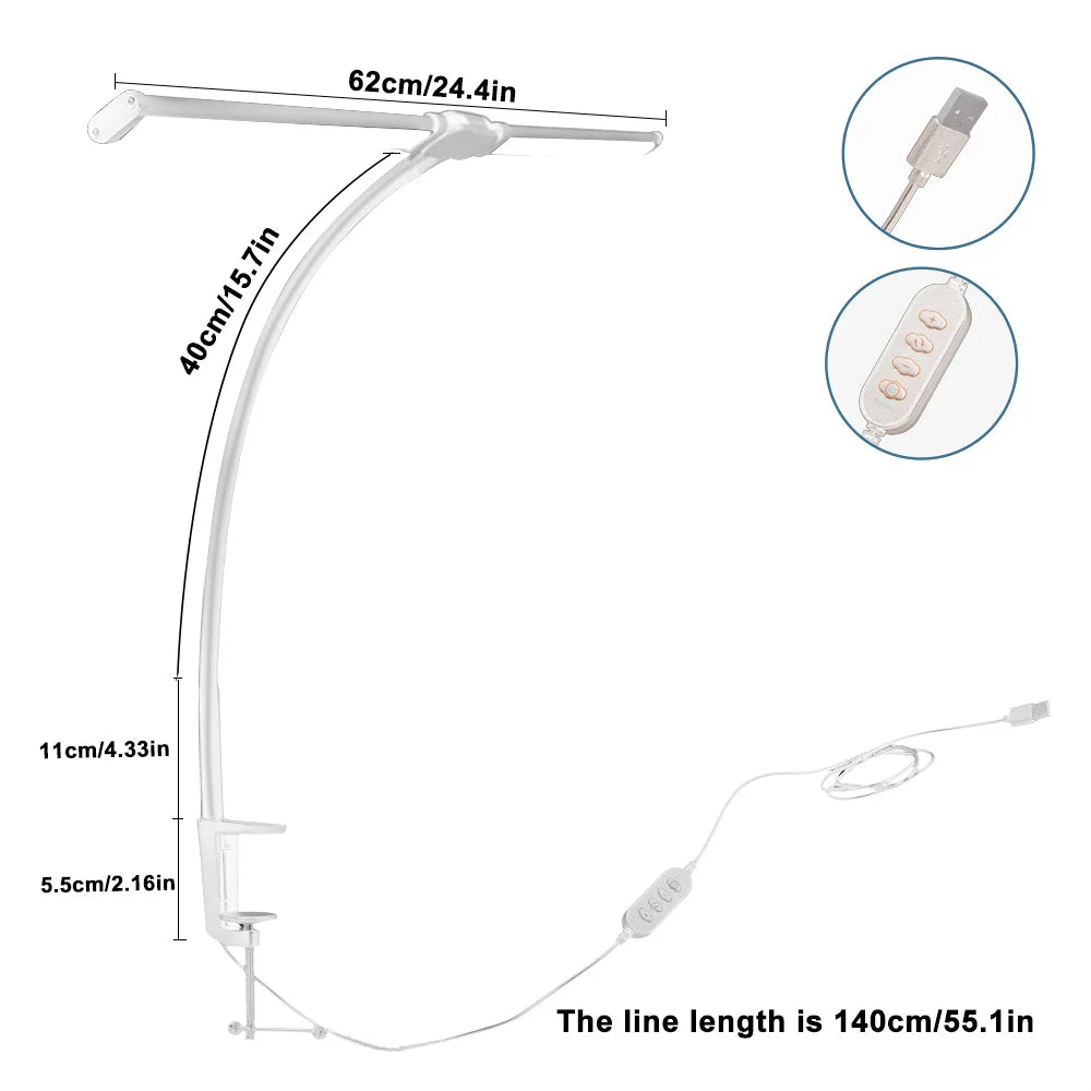 Eye-Care Metal Clip Lamp
