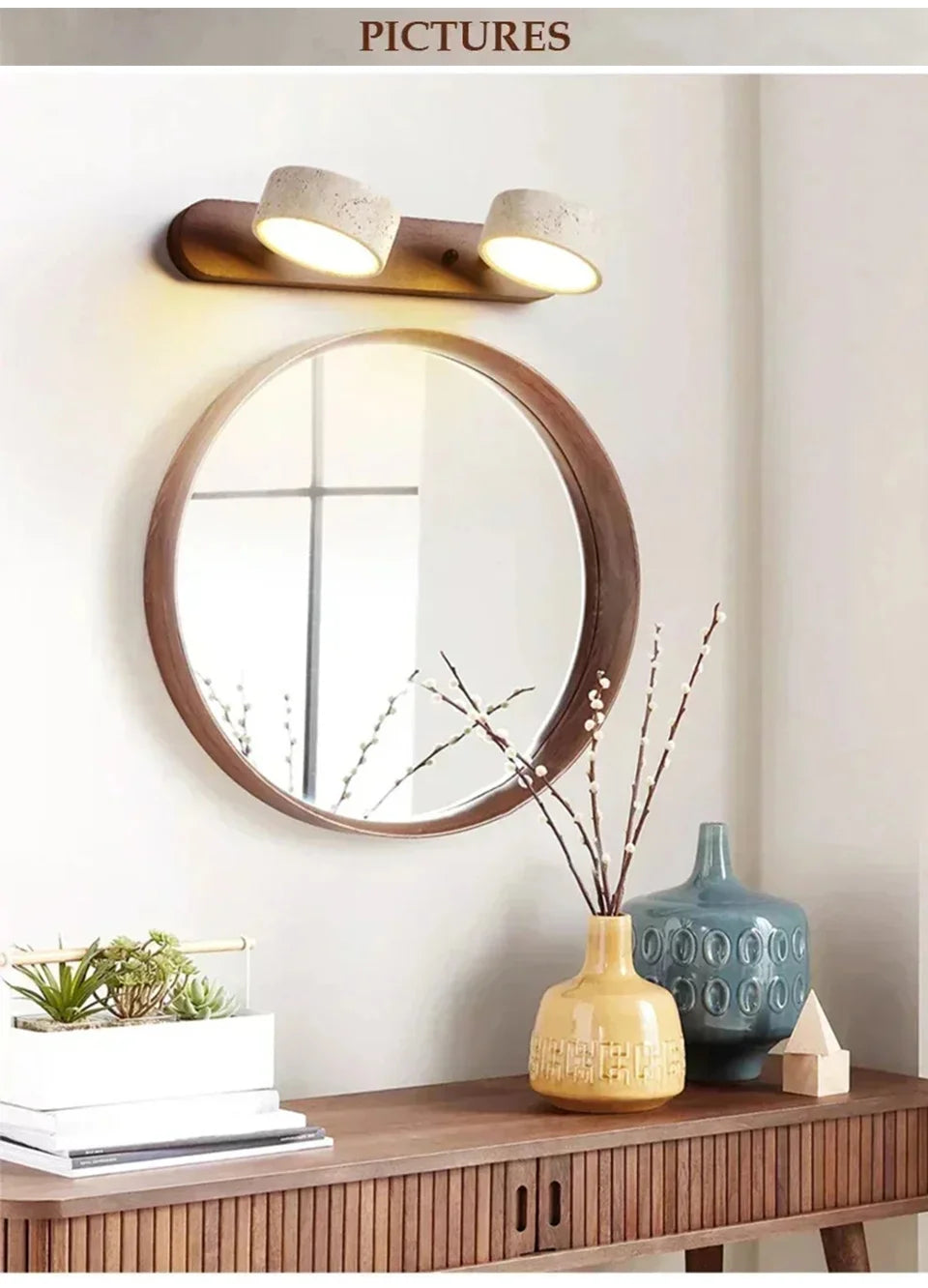 Travertine Stone Vanity Light