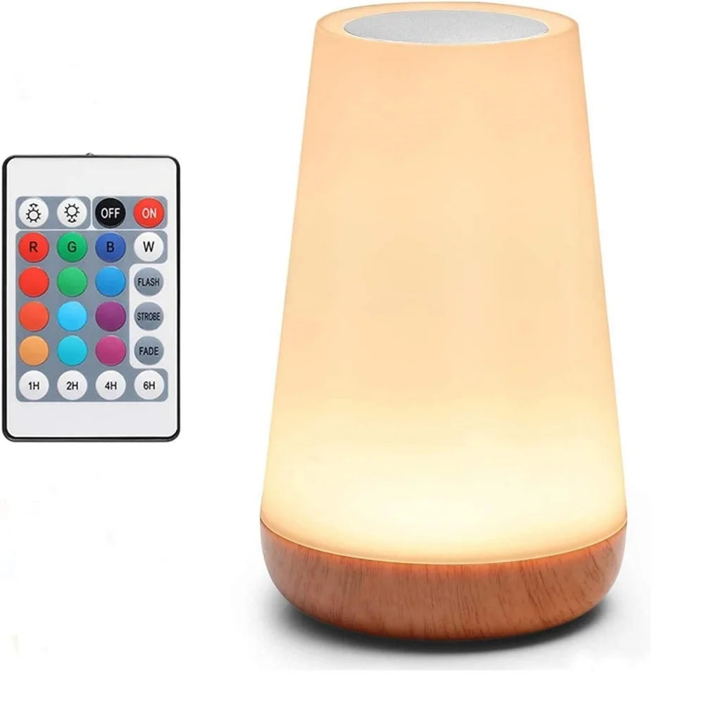 Rechargeable Dimmable Touch Night Lamp, 13 RGB Colors