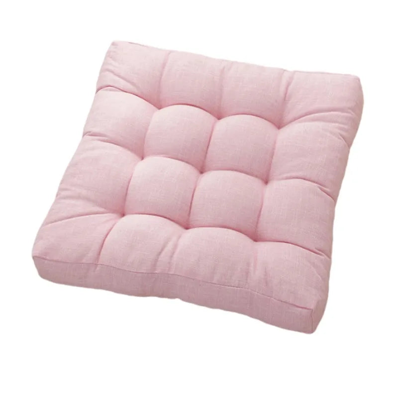 Large Square Floor Seat Cushion Cotton Linen Tatami Floor Pillow Thick Cushions Seating Pillow Seats Mat Pad Balcony Cushion