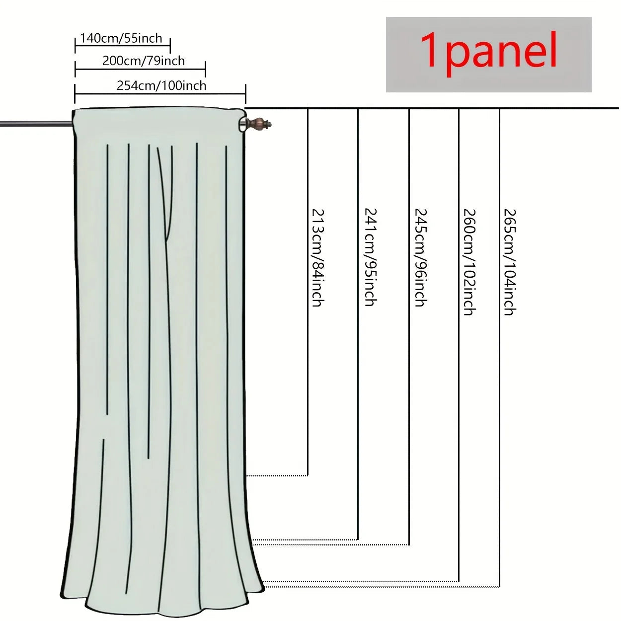1Pc Thick Blackout Curtains with Velvet Lining, Comfortable Velvet
