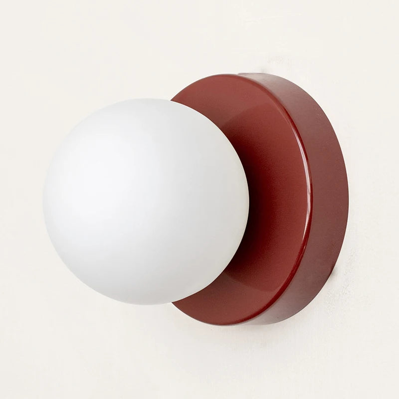 Nordic LED Glass Wall Lamp Minimalist G9 Base Orb Sconce