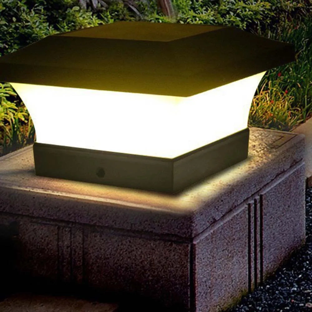 1-4pcs Solar Light Outdoor LED Post Deck Cap Fence Landscape Lamp