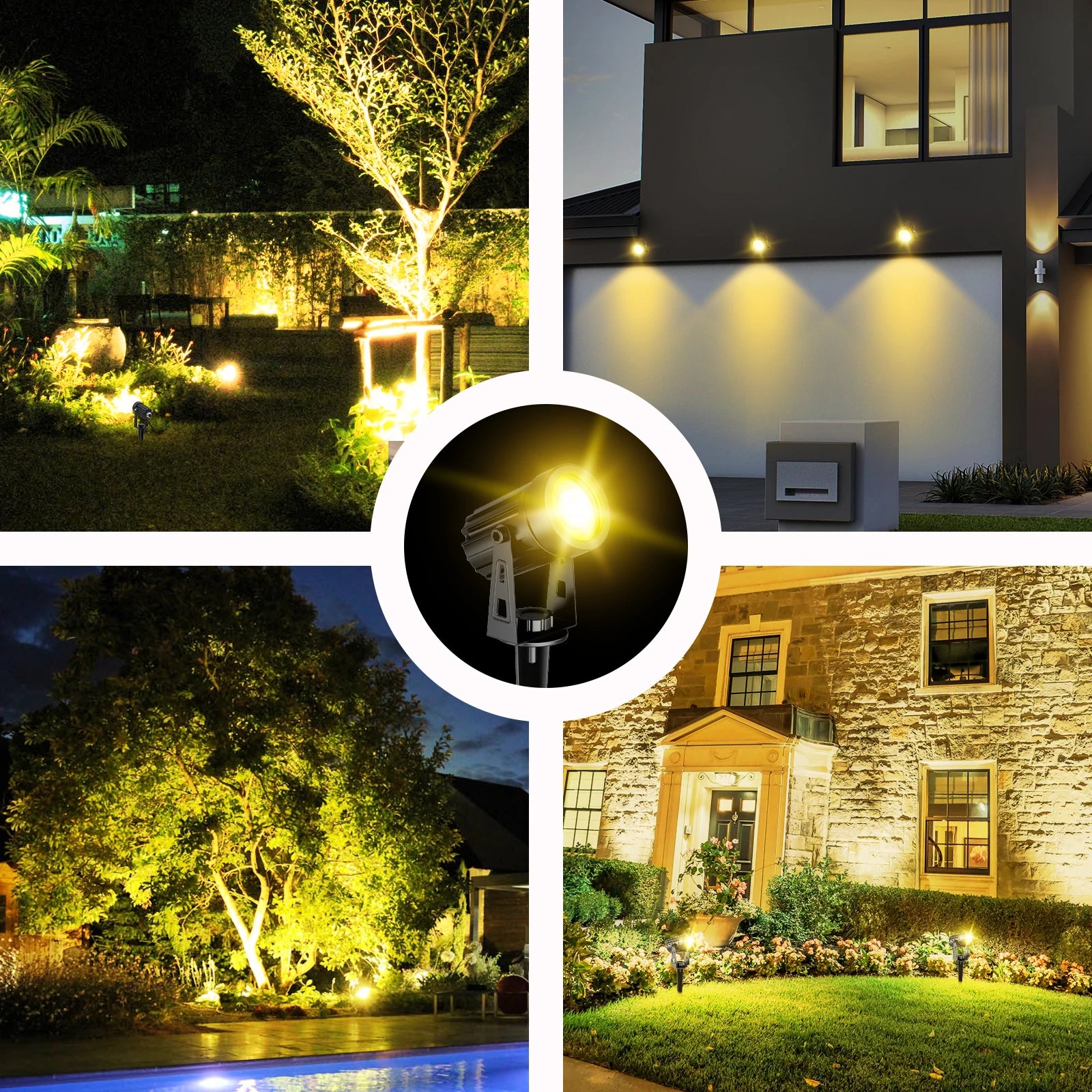 RGB Solar Garden Spotlight