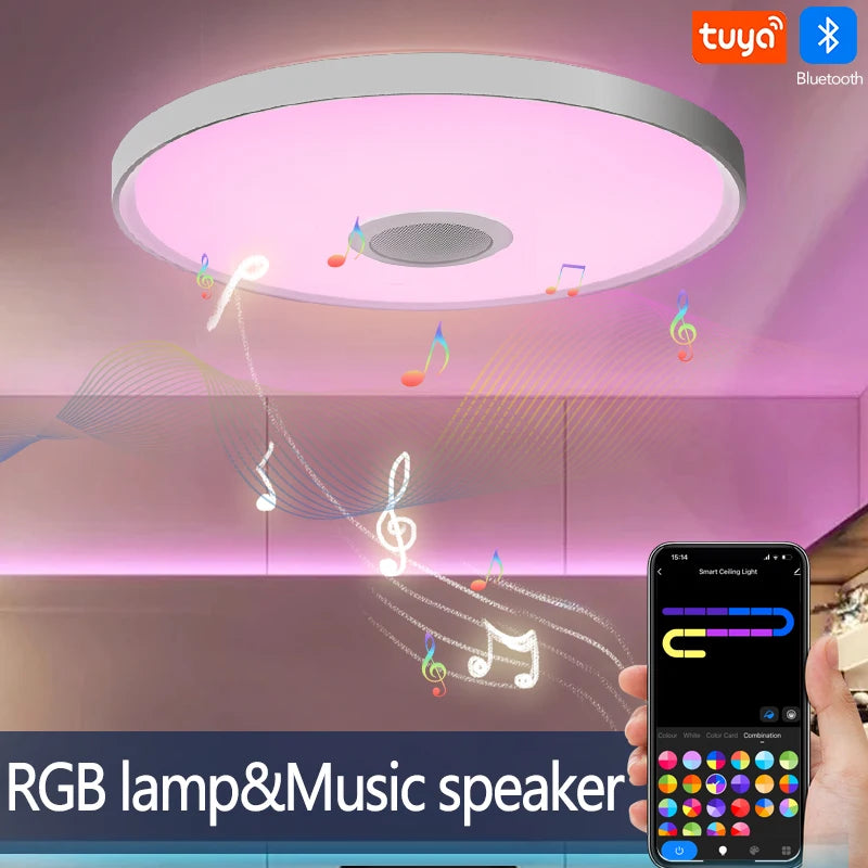 Smart RGB Music Ceiling Light with Speaker