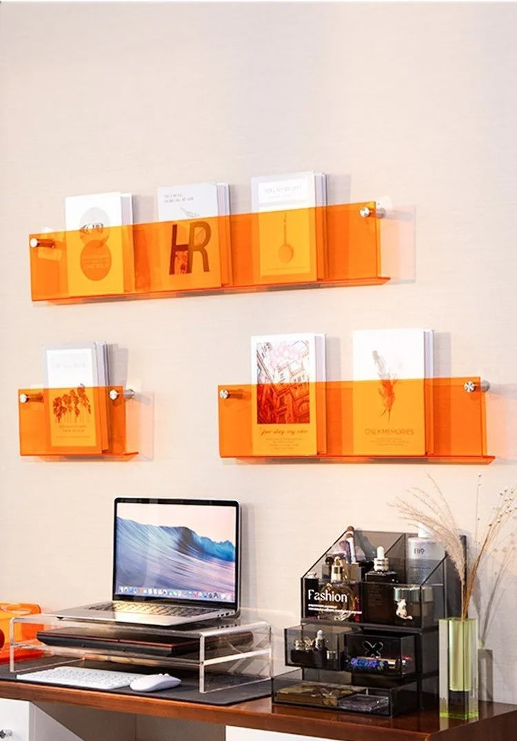 Acrylic Wall Magazine Rack