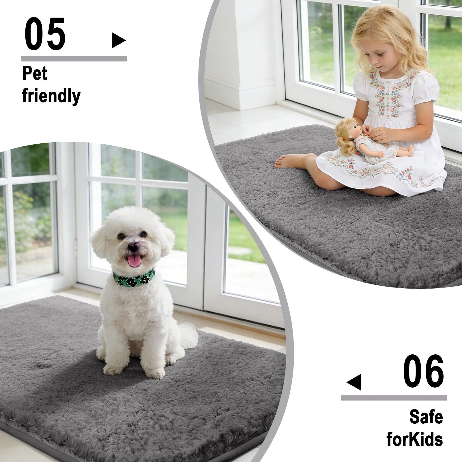 Velvet Memory Foam Bathroom Rug Set Of 3 Water Absorption Non Slip