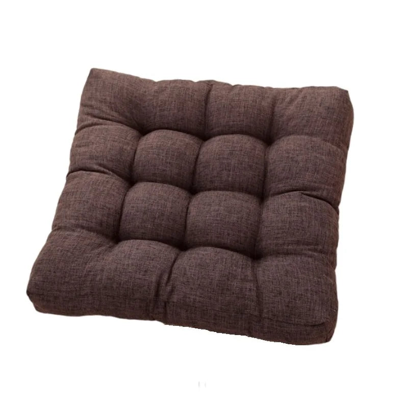 Linen Tufted Seat Cushion Square Large Floor Cushions Futon Meditation Yoga Thickened Floor Seating Pillow Tatami Kids Seat Pads