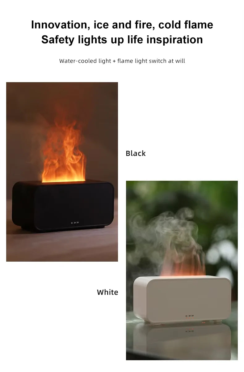 Air Aroma Humidifier Diffuser Essential Oils Humidifiers Mini Flame