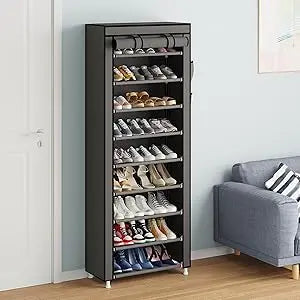 Simple shoe rack with dustproof storage, multi-tier shoe cabinet, dormitory entrance storage stand