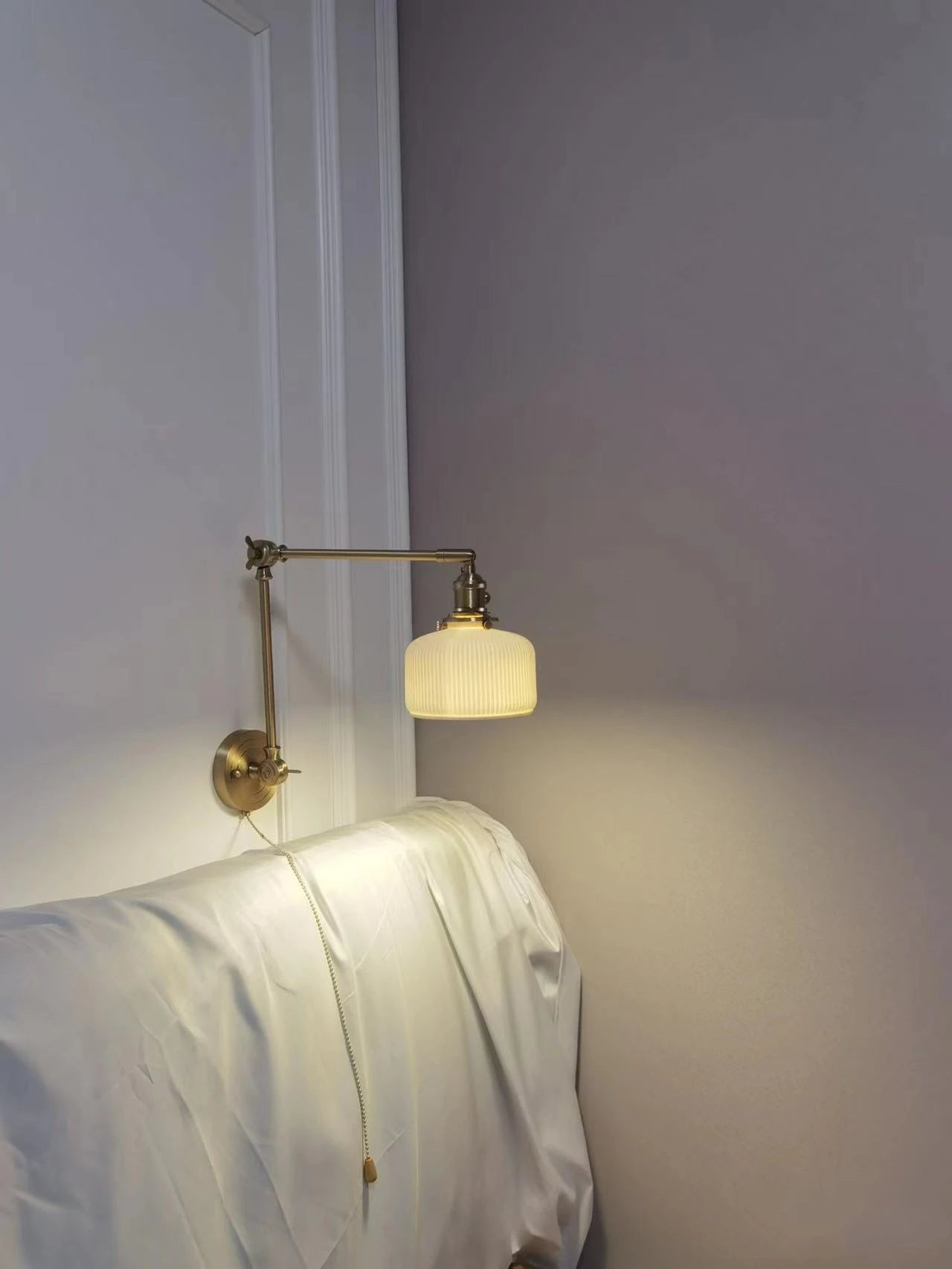IWHD 2022 New Ceramic Copper LED Wall Lamp Beside Left And Right Rotate