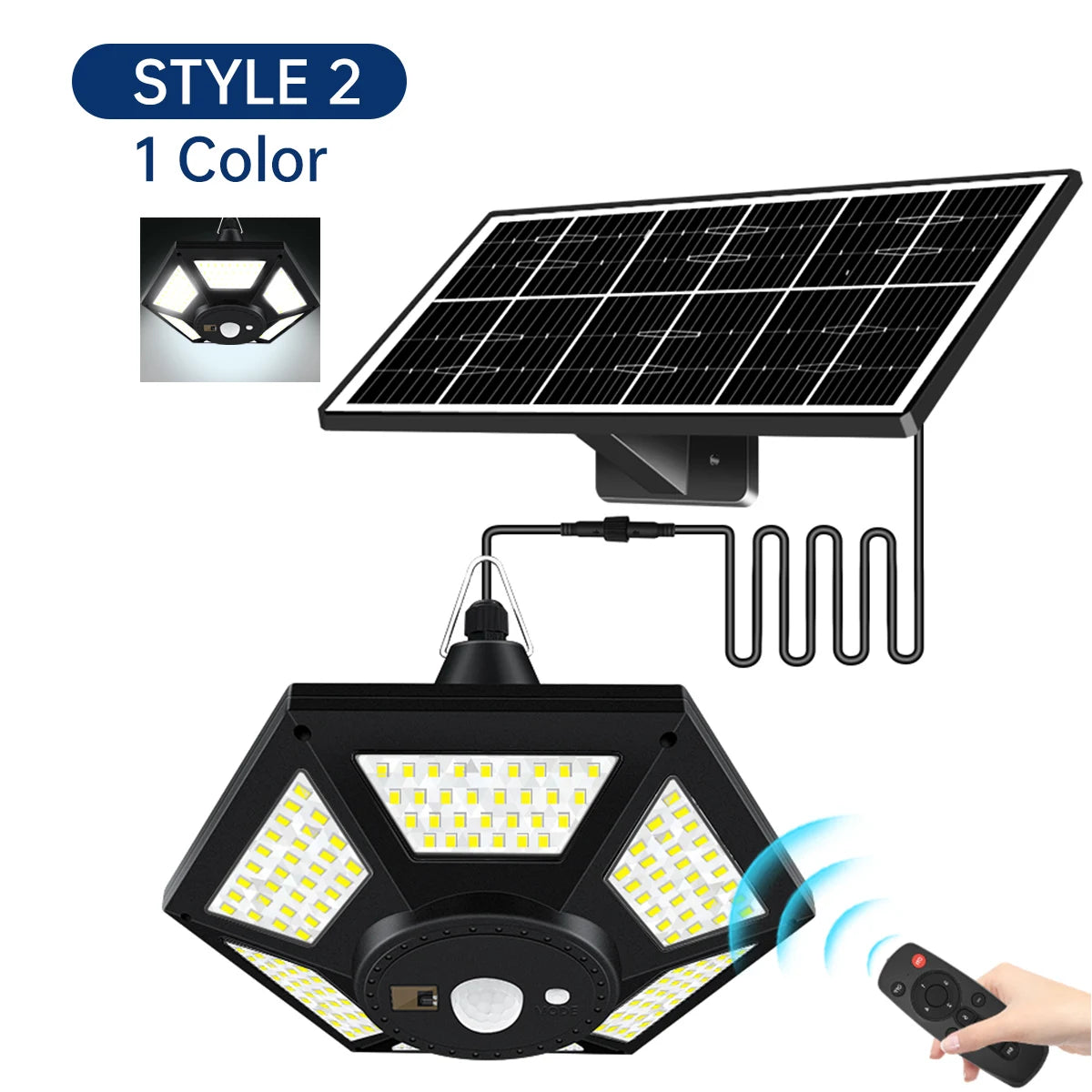 Solar Shed Light Solar Pendant Light Indoor Outdoor 228/180 LED 1000LM