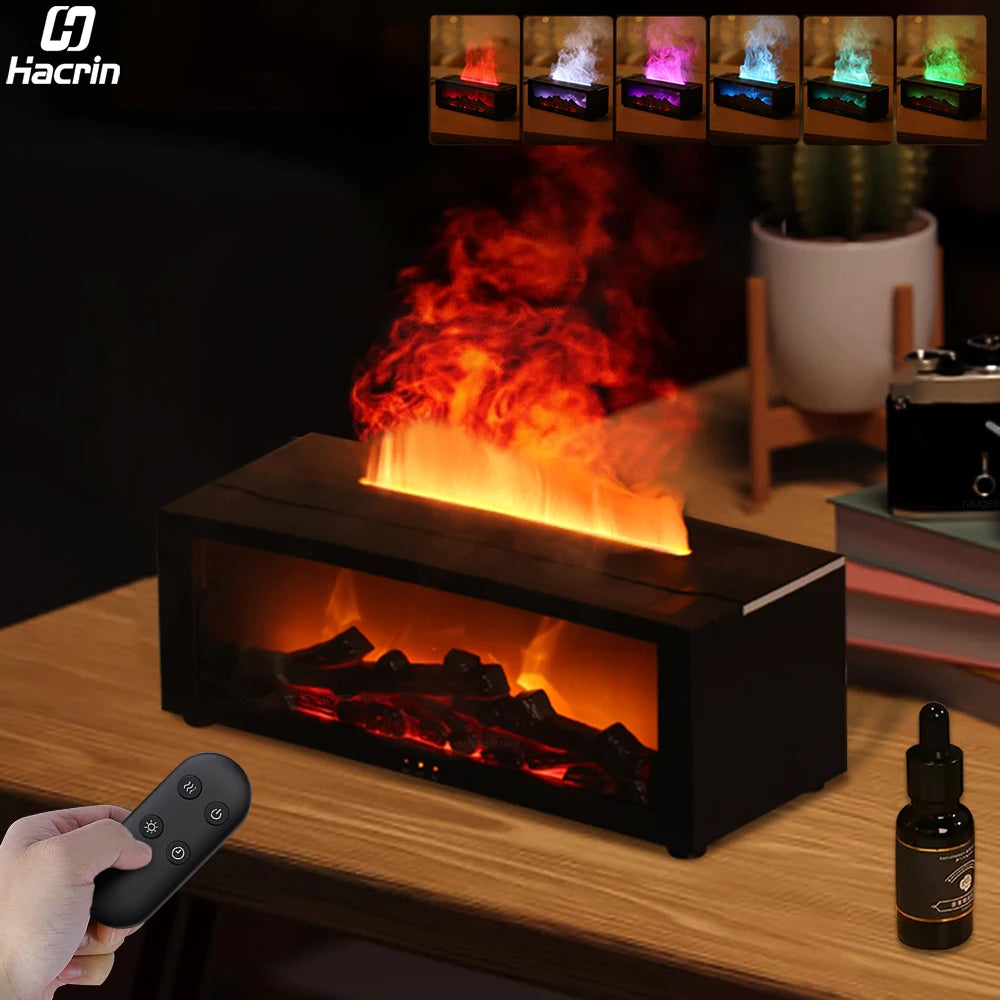 Air Humidifier Essential Oil Diffuser Flame Aroma Humidifier