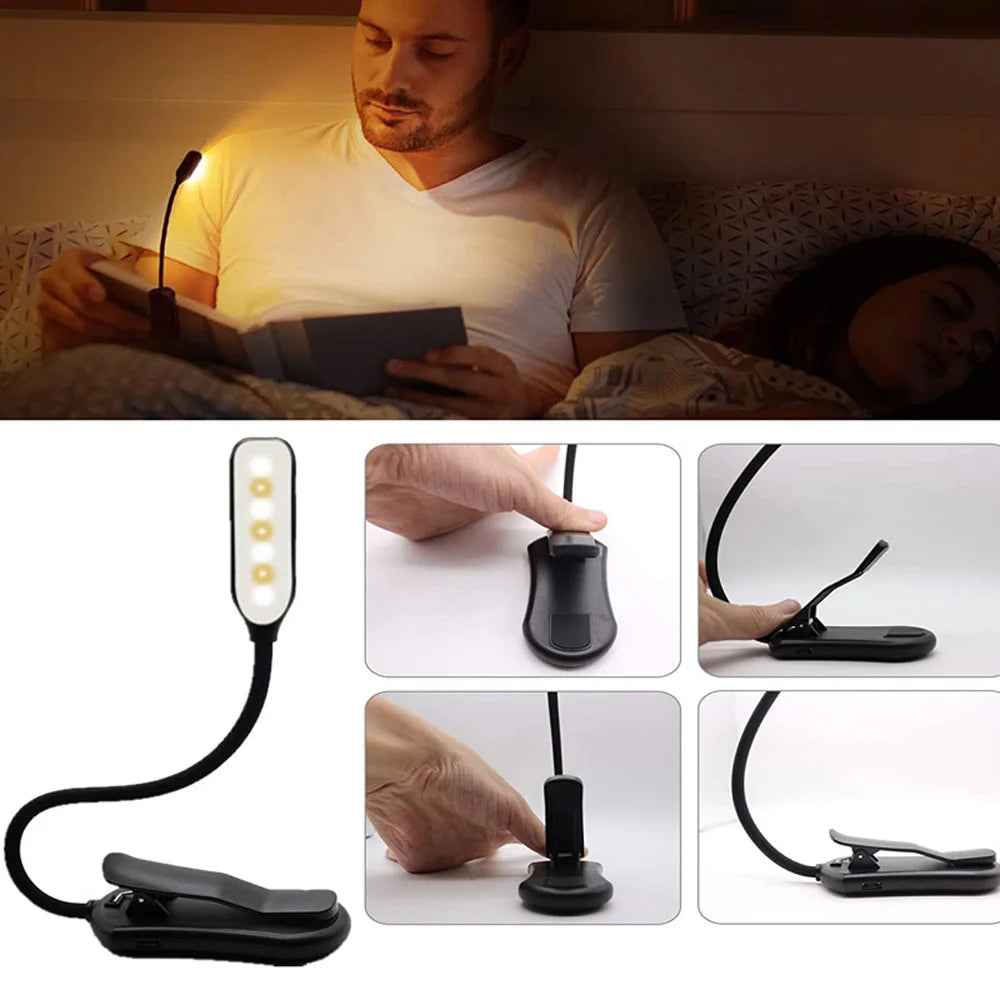 Rechargeable Clip On Book Light