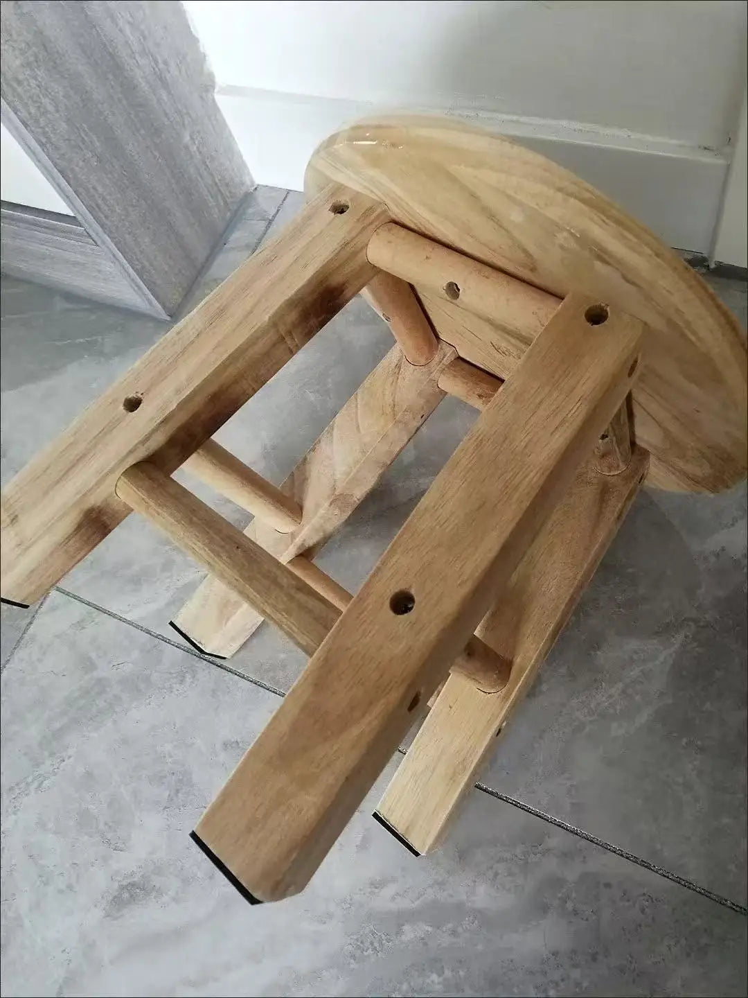 Solid Wood Round Stool