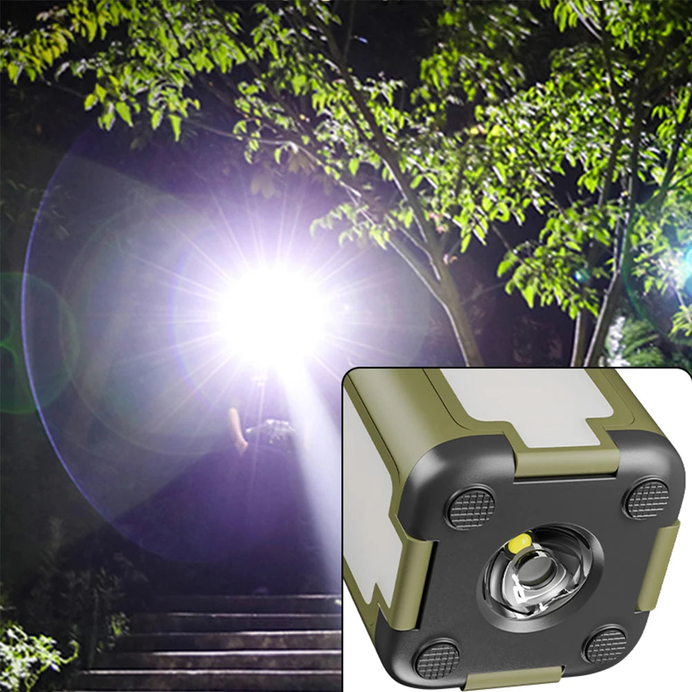 Solar Camping Lantern Foldable Camping Light Waterproof Rechargeable