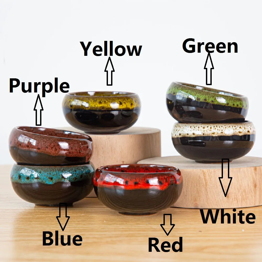 Mini Ceramic Bonsai Pots Set of 6