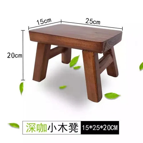 Custom Solid Wood Foot Stool, Square Bench