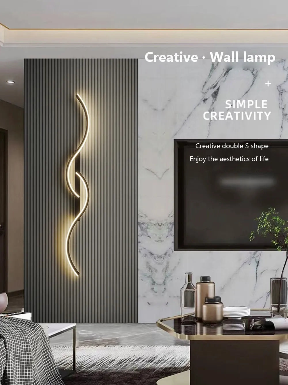 Modern LED Wall Lamp Minimalist Led Light Bedroom Bedside Long Strip