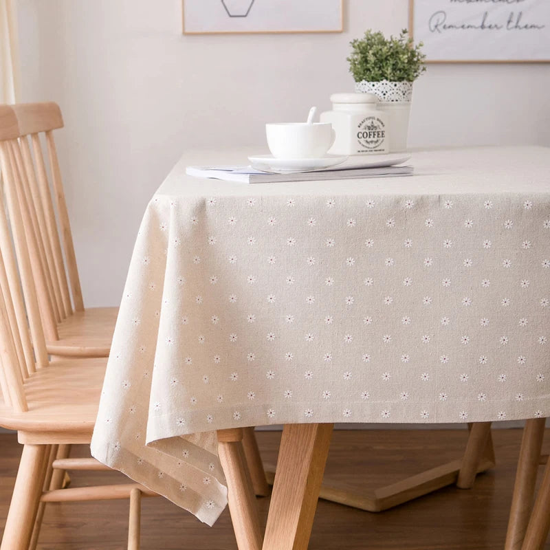 Nordic Style Tassels Cotton Linen Tablecloth,Modern Simplicity