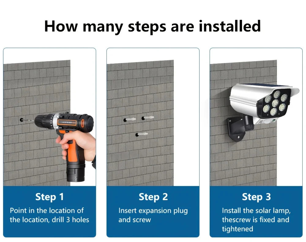 Solar Security Floodlight With Camera Look