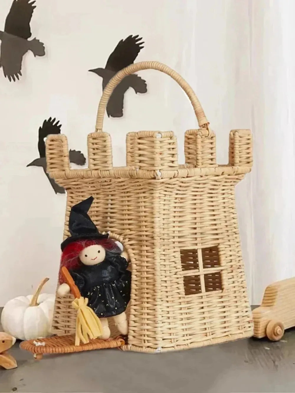 Woven Rattan Picnic Basket