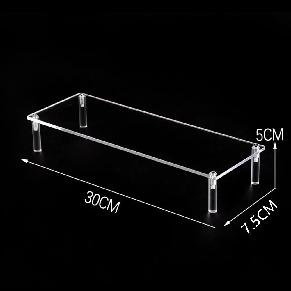 1-4 Tier Acrylic Display Stand Durable Display Rack For Cupcake Perfume Doll Transparent Trapezoidal Blind Box Storage Shelf