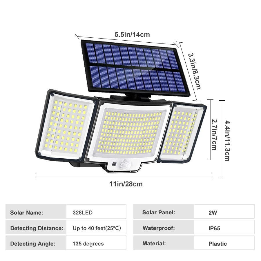 Solar Motion Sensor Security Light