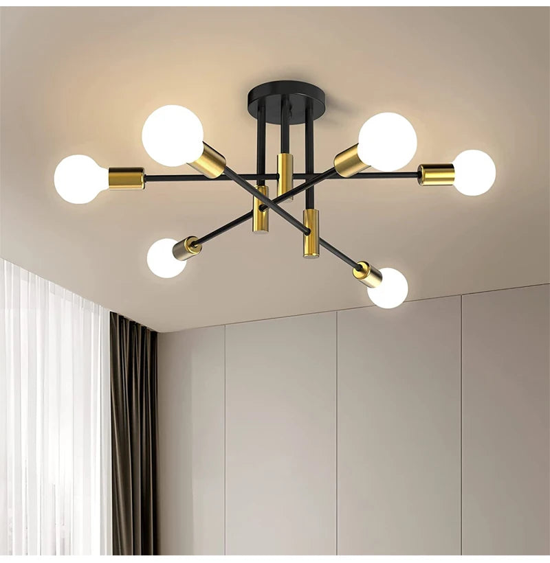Retro Industrial Iron Ceiling Chandelier