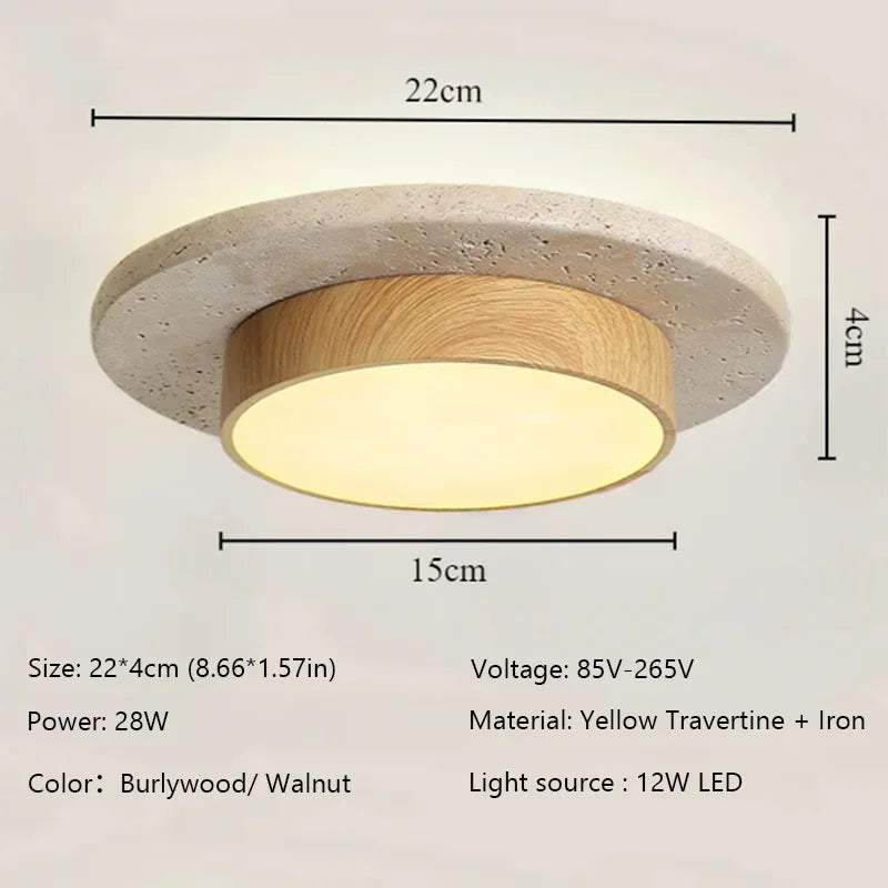 Wabi Sabi Stone Ceiling Light