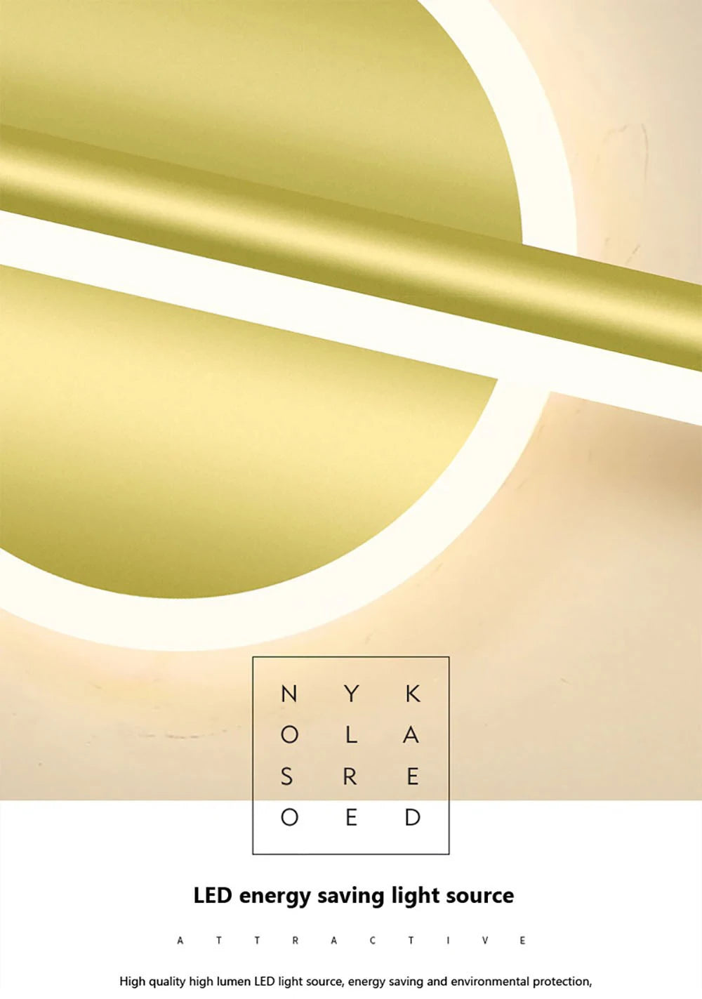 Black Gold Mirror Front Light