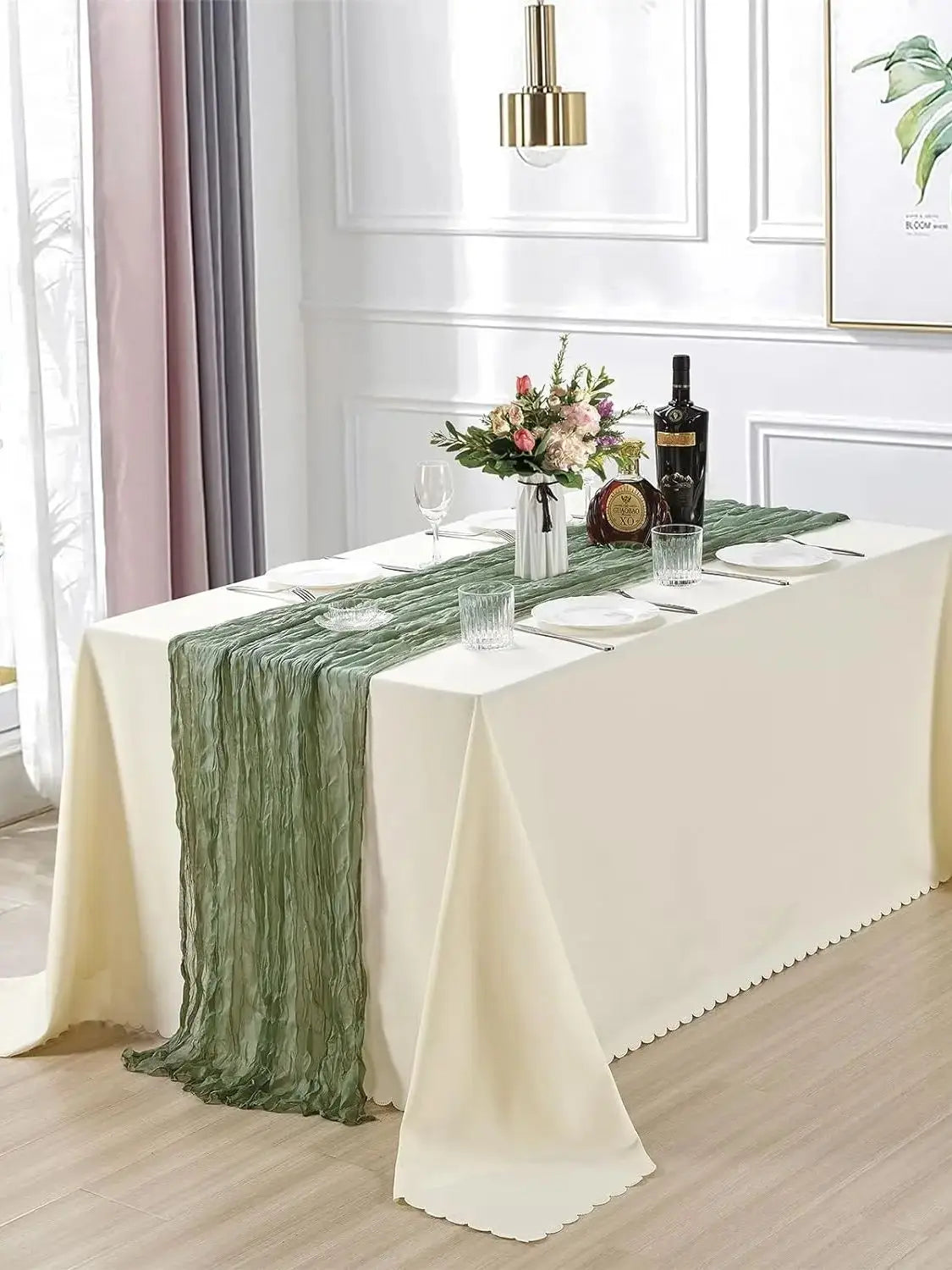 Boho Cheesecloth Table Runner