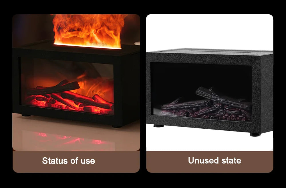 Fireplace Humidifier Aroma Flame Humidifier Fragrance Diffuser