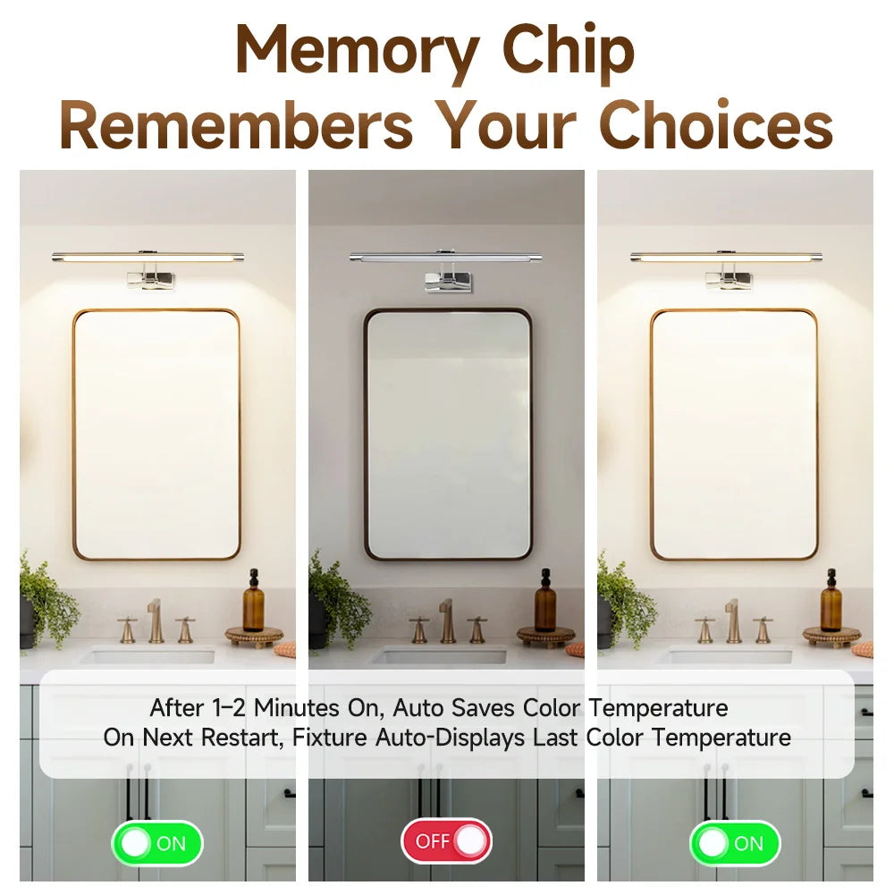 3 Color Mirror Vanity Lamp