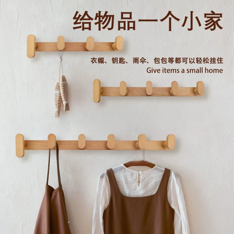 Nordic Solid Wood Adhesive Wall Hook