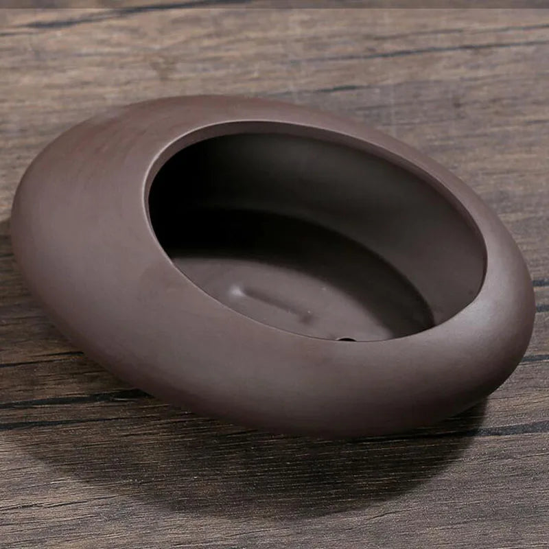 Retro Purple Clay Plant Pot Chinese Style Orchid Asparagus