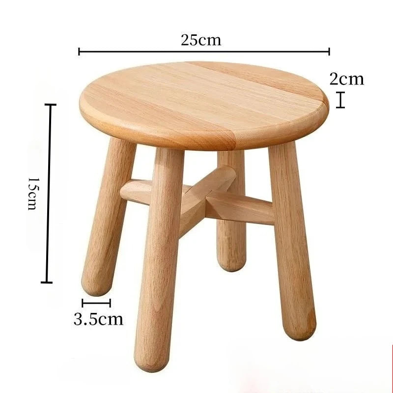 Solid Wood Small Round Stool