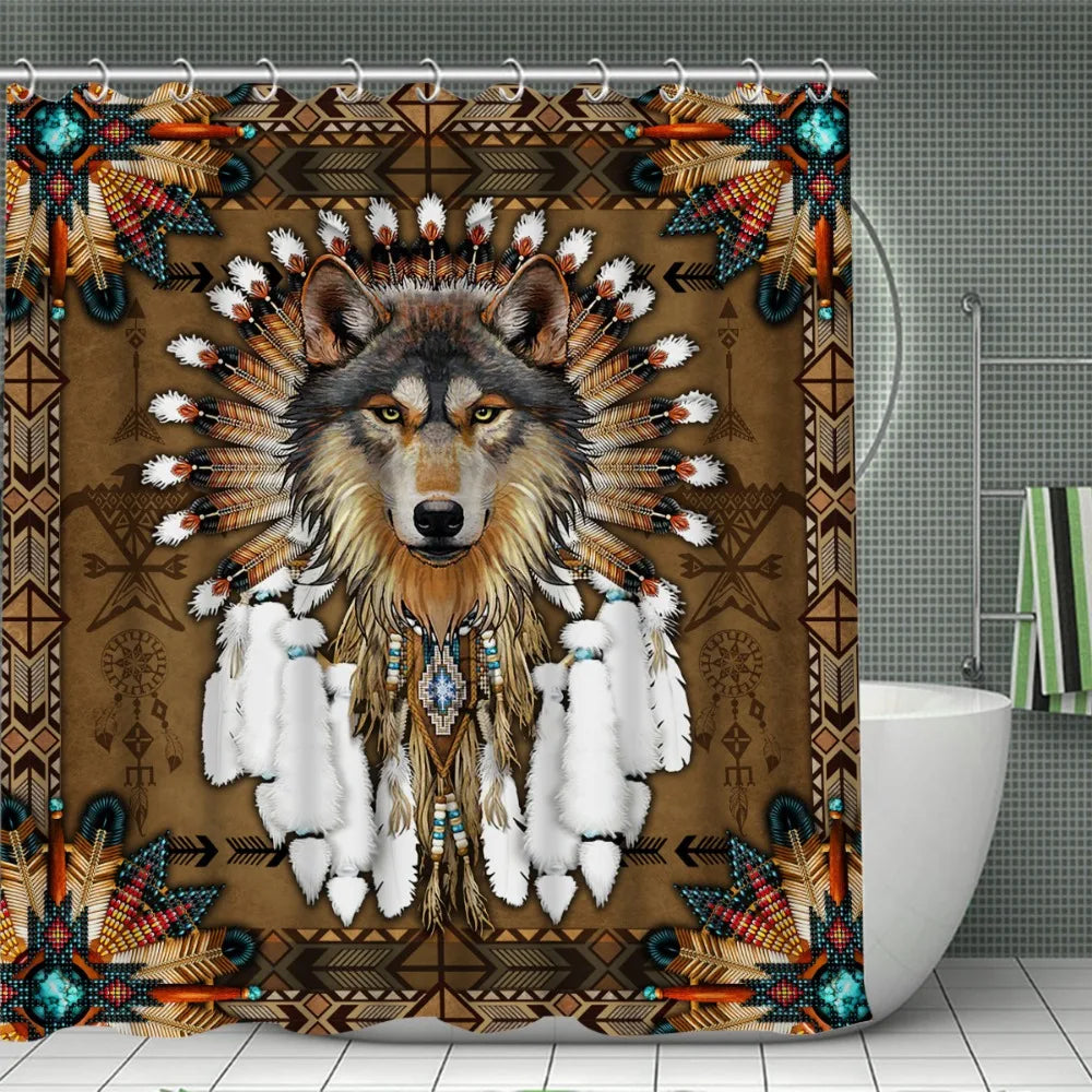 Custom Shower Curtain Bathroom Waterproof Curtains 3D Printing