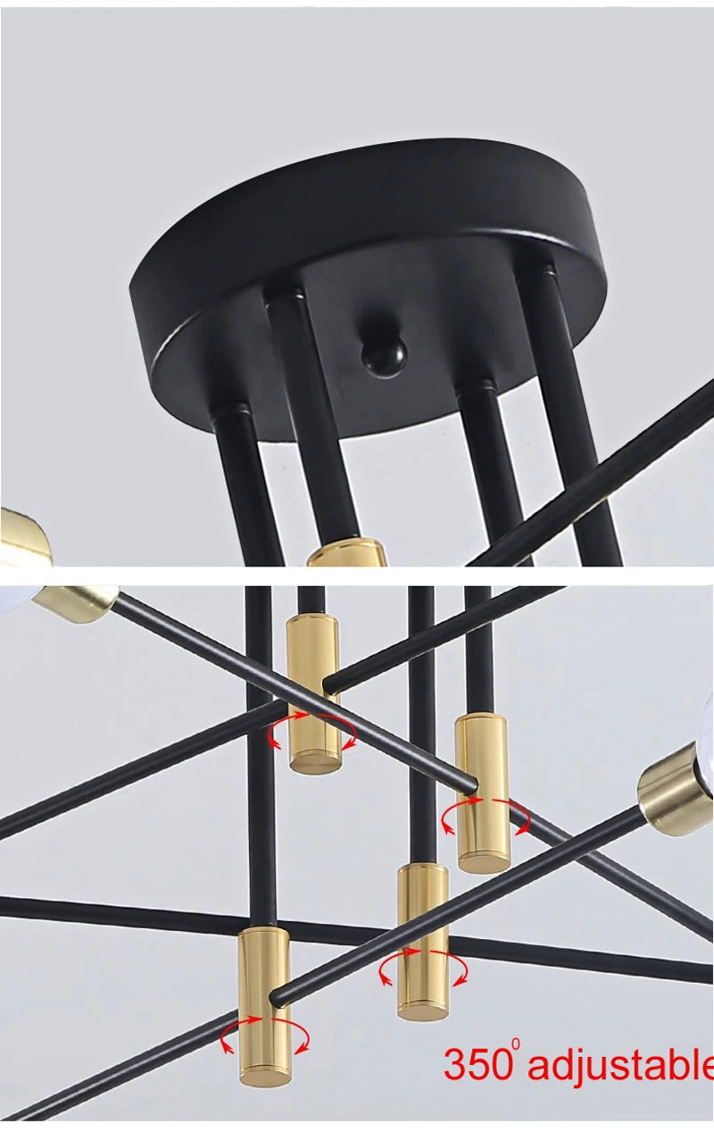 Retro Industrial Iron Ceiling Chandelier