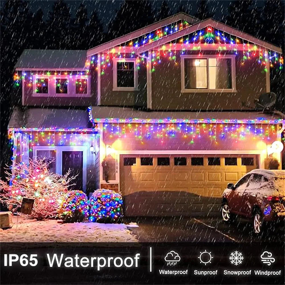 Solar Icicle Fairy Lights