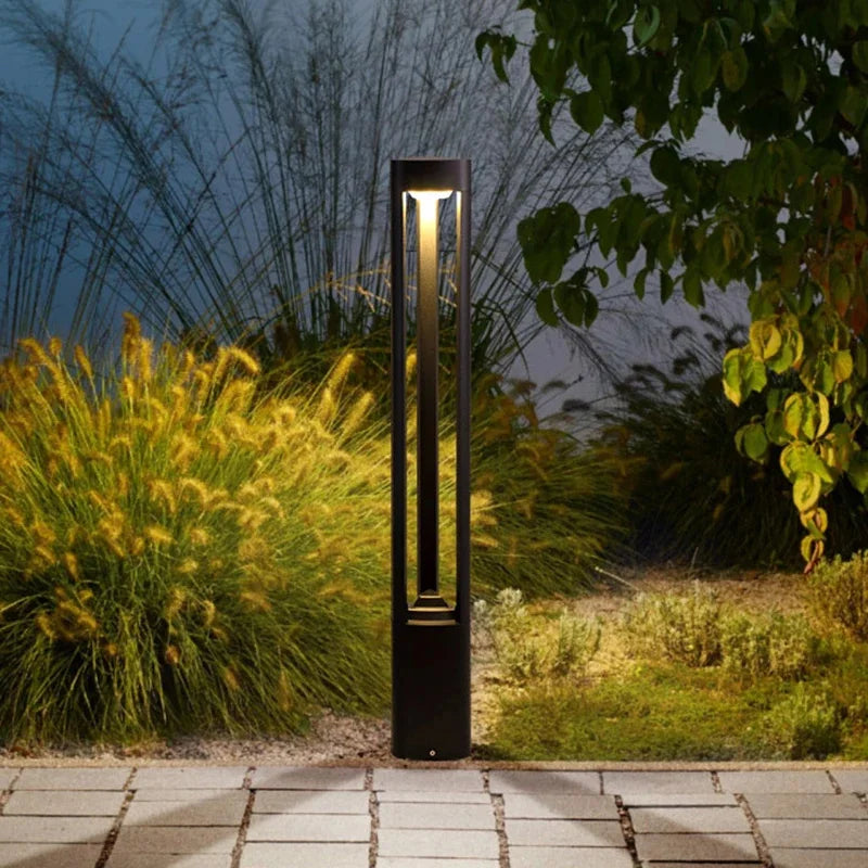 Outdoor LED Bollard Landscape Light Black Garden Pathway Lighting