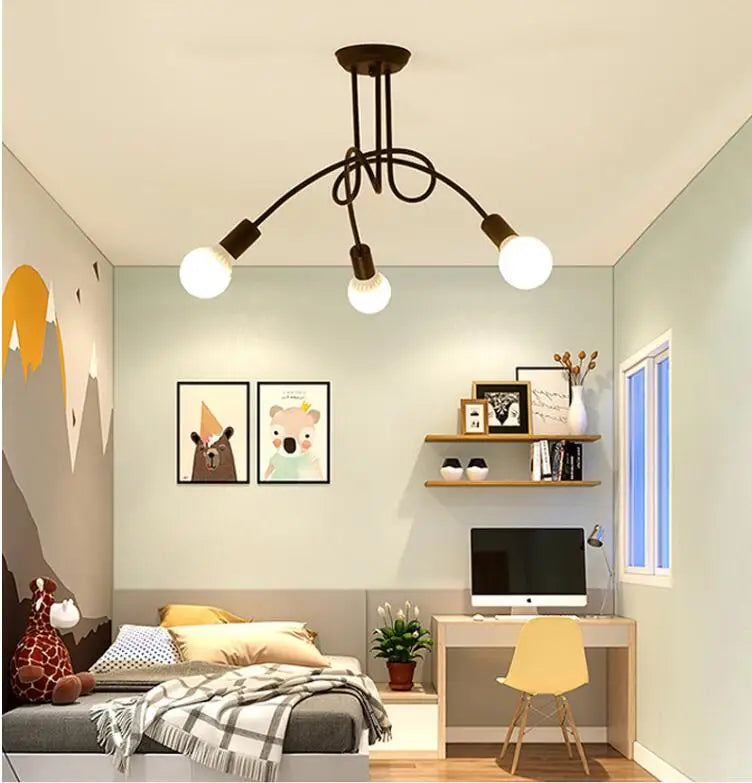 Wrought Iron Retro Cage Chandelier