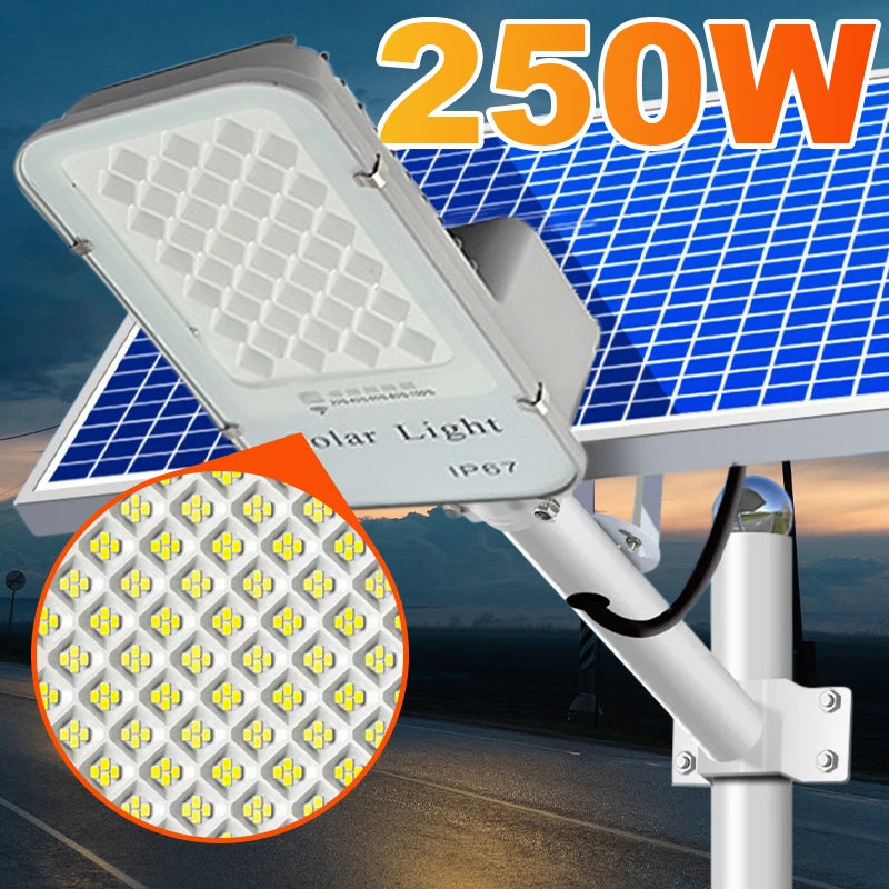 250W led solar light Outdoor garden Waterproof Solar street Light Dusk