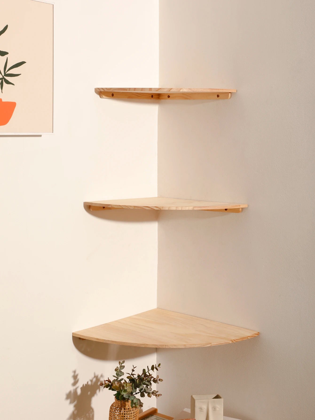 Scalloped Corner Floating Shelf