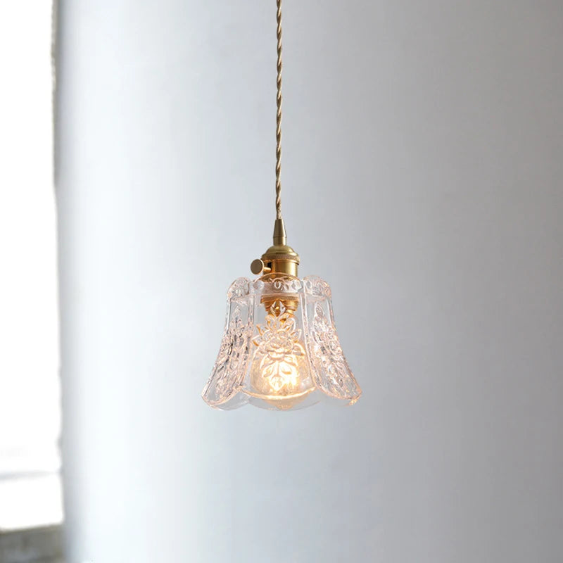 Nordic Flower Glass Pendant Light